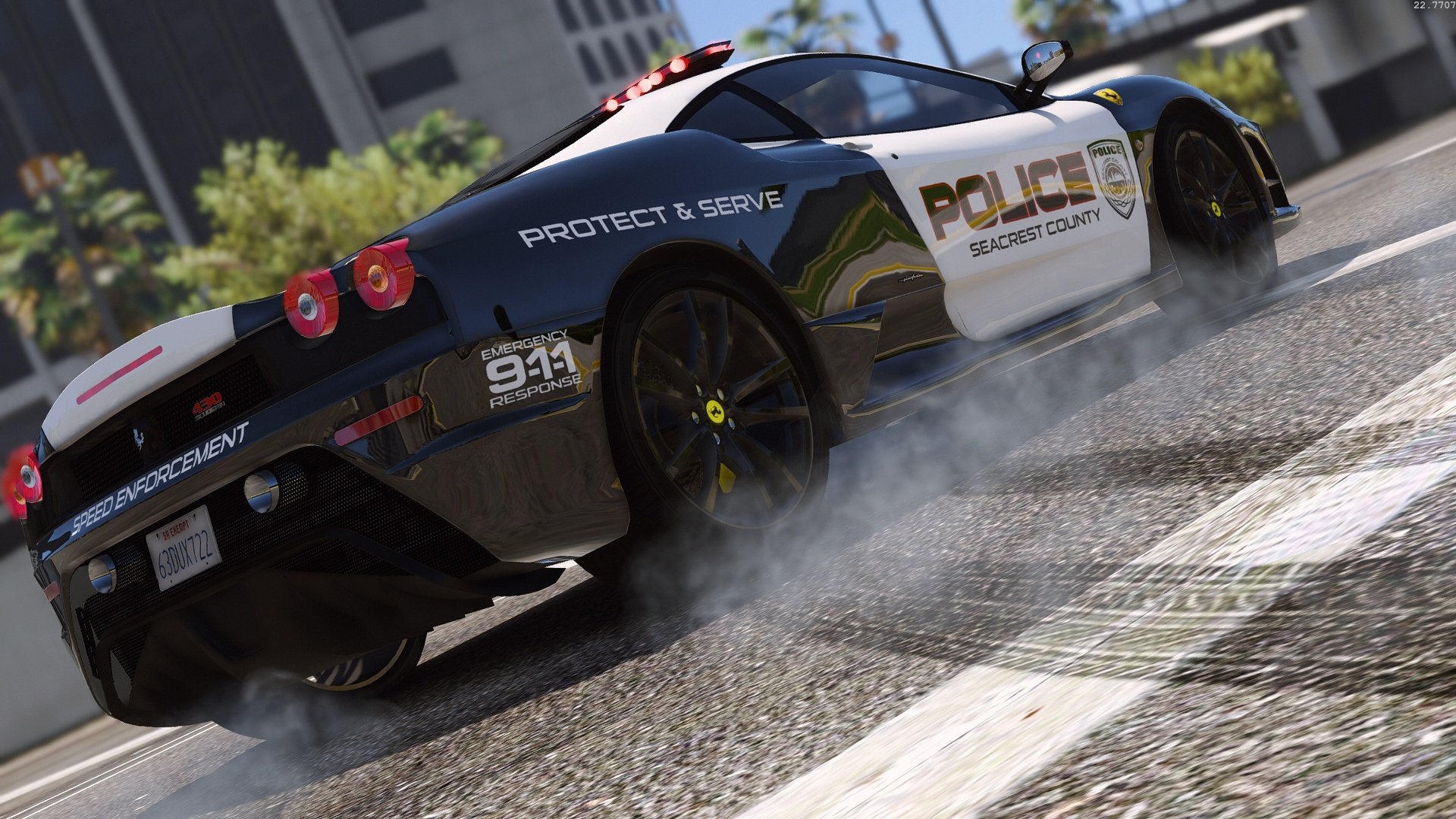 侠盗猎车5 热力追踪警车法拉利430 scuderia mod