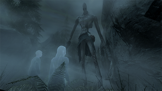 上古卷轴5 万圣节妖瘦男slender man瘦长鬼影生物mod